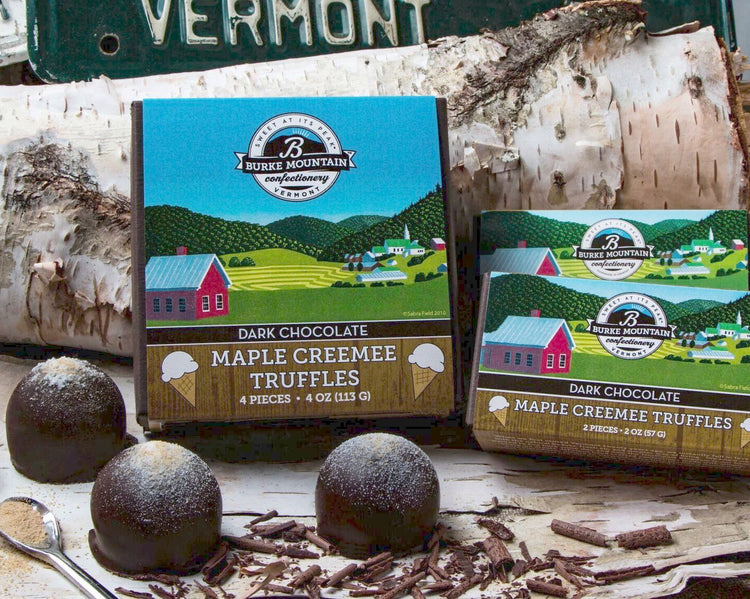 Dark Chocolate Covered Maple Creemee Truffles