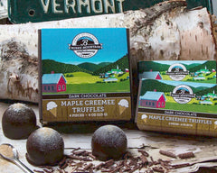 Dark Chocolate Covered Maple Creemee Truffles