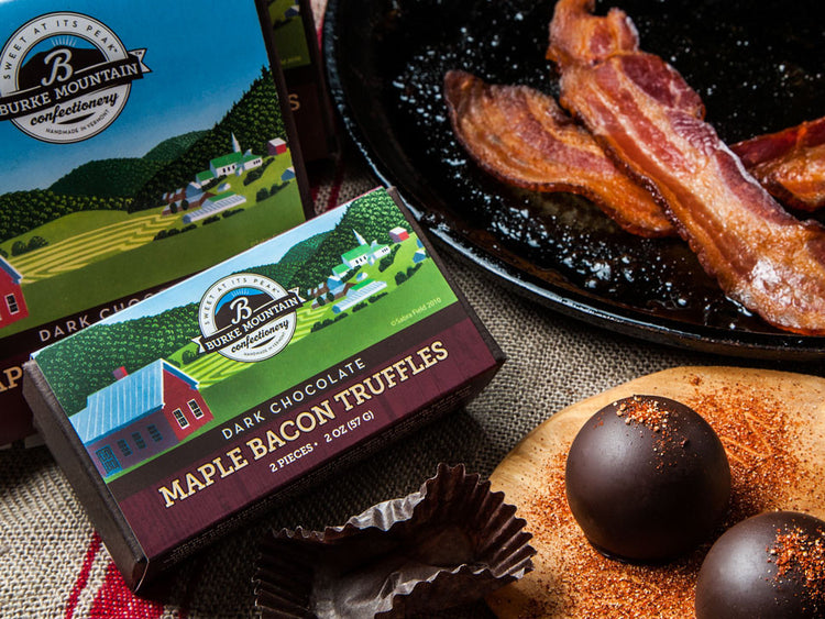 Dark Chocolate Covered Maple Bacon Truffles