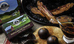 Dark Chocolate Covered Maple Bacon Truffles