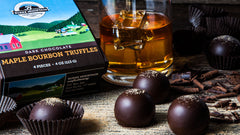 Dark Chocolate Covered Maple Bourbon Truffles
